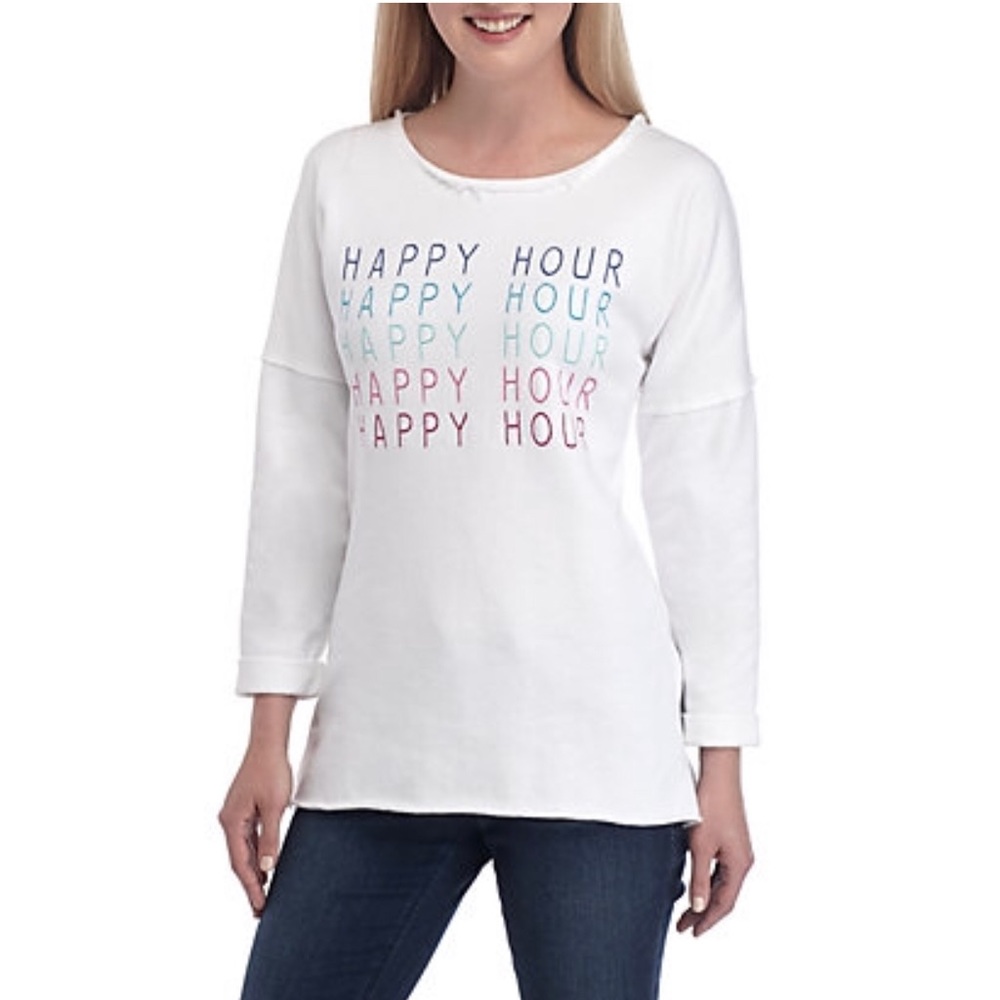 Crown & Ivy Happy Hour Sweatshirt